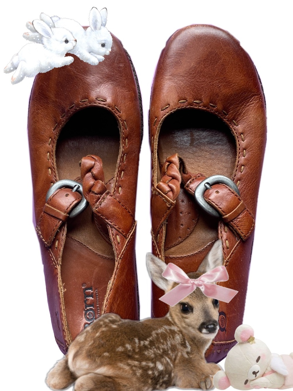 Soft Brown Leather Mary Janes
